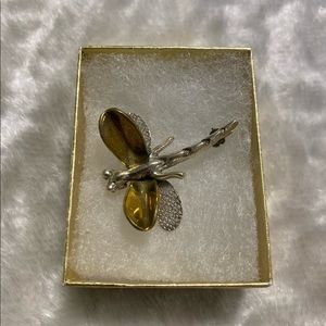 ☘️VTG Laton Dragonfly Brooch TM-40 925 Mexico Sterling